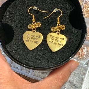 Gold plated earrings, hand made by me